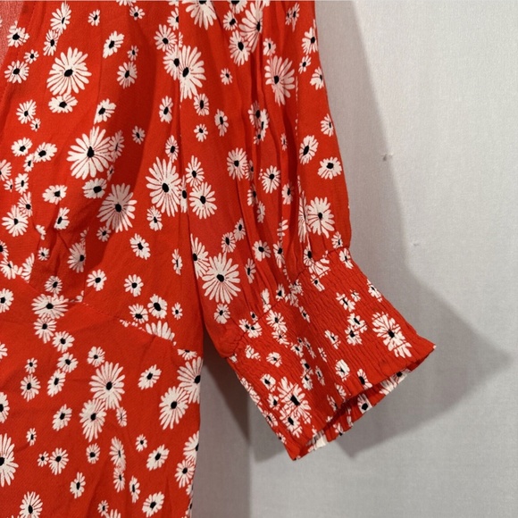 NWT $45 RIXO for Target [ 2 ] Floral Puff Sleeve Swing‎ Dress in Red Daisy - Picture 10 of 15